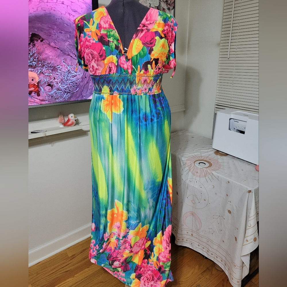 Neon Mermaid Beach Dress